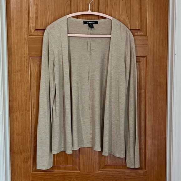 89th & Madison Light Tan Cardigan Sweater - Picture 4 of 5